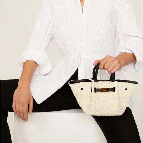 DeMellier Raffia Mini New York Bag - Picture 2 of 10